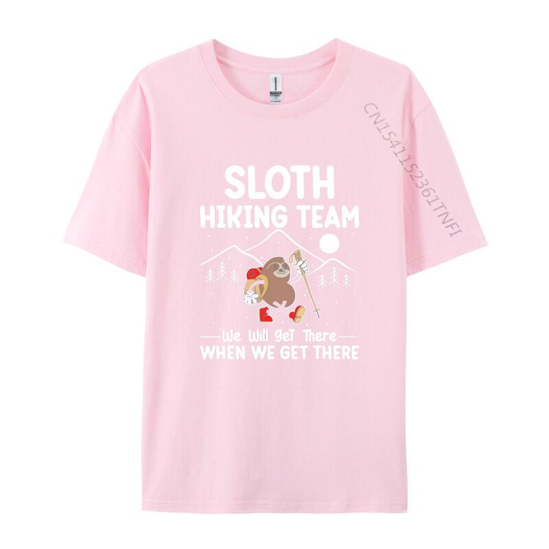 Sloth Hiking Team We Will Get There Tshirts Cotton Fashion Tshirt Kawaii T Shirt Printed Tee Tops Clothing