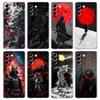 Phone Case For Samsung Galaxy S25 S24 S23 FE S22 Ultra S20 S21 5G S10 Plus S10E Soft Clear Cover Japanese Samurai Art