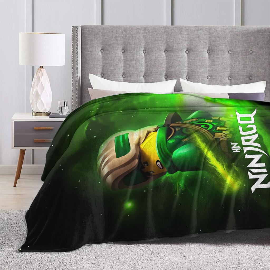Warm Soft BlanketChild Airplane Travel N-Ninjagos Lloyd Throw Blanket  Flannel Bedspread For Couch Bed Novelty Sofa Bed Cover