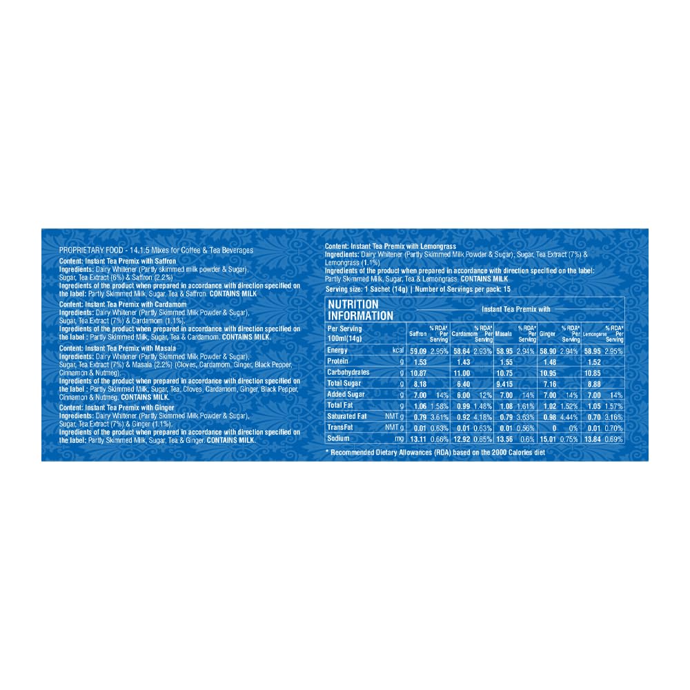 Girnar Instant Premix Chai Variety Pack With 15 Sachets Green Tea Flavors For Gifting Travel And Daily Enjoyment