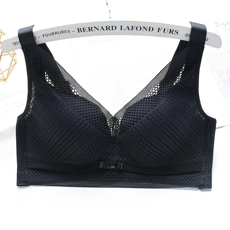 Large-sized Bras for Women Full-cup Bras Adjustable Bras Mesh Breathable Bras Push Up Bra