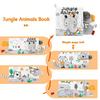 Black and White Tail Crinkle Book Baby Soft Cloth Book Tear-Resistant Teething Toy Infant Sensory Early Learning