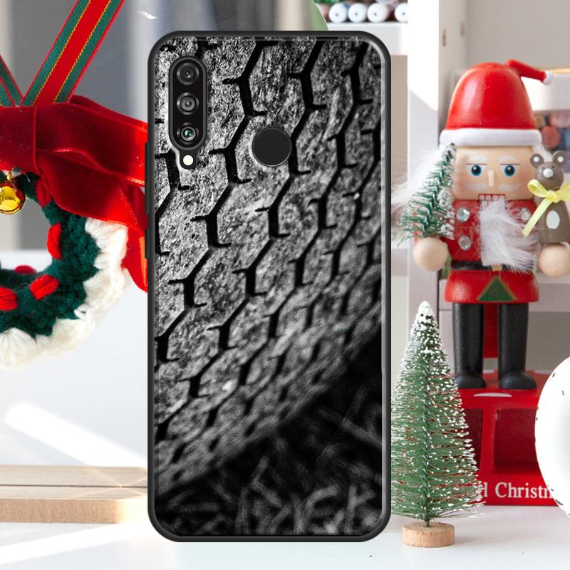 Tire Tread Wheel For Huawei Nova 12i 11i 8i 12s Y73 Y72 Y61 Y91 Y90 Y70 Y60 9 10 SE P60 Pro P30 P40 Lite Case