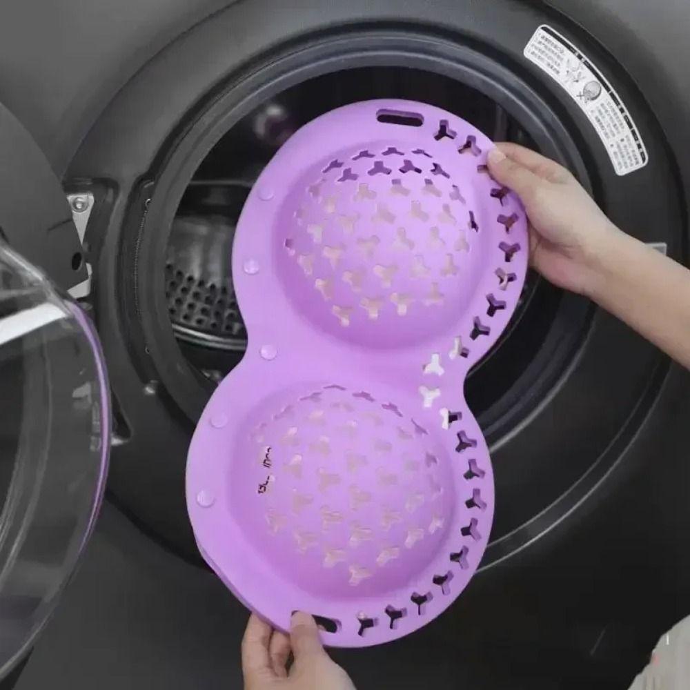 Anti-Squeeze Silicone Bra Laundry Bag Protective Anti-Deformation Bra Cleaning Cover with Hanging Hole Quickly Dry