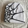 Knit Fashionable Cap With Spider Web Embroidery Design For Daily Wear Casual