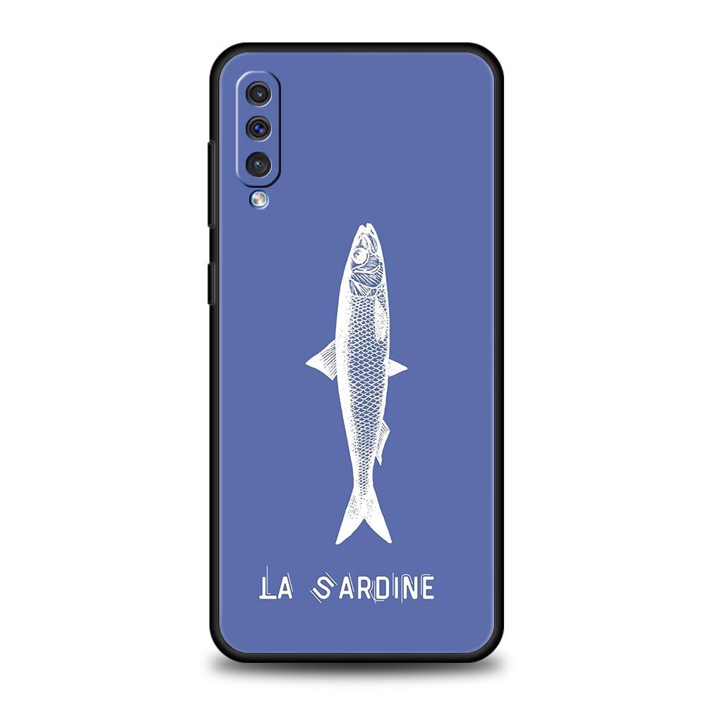 Sardines Canned Phone Case For Samsung A56 A36 A26 A24 A12 A14 A16 A50 A70 A20E A22 A30 A40 A34 A54 A42 A52 5G A04s A06 Cover