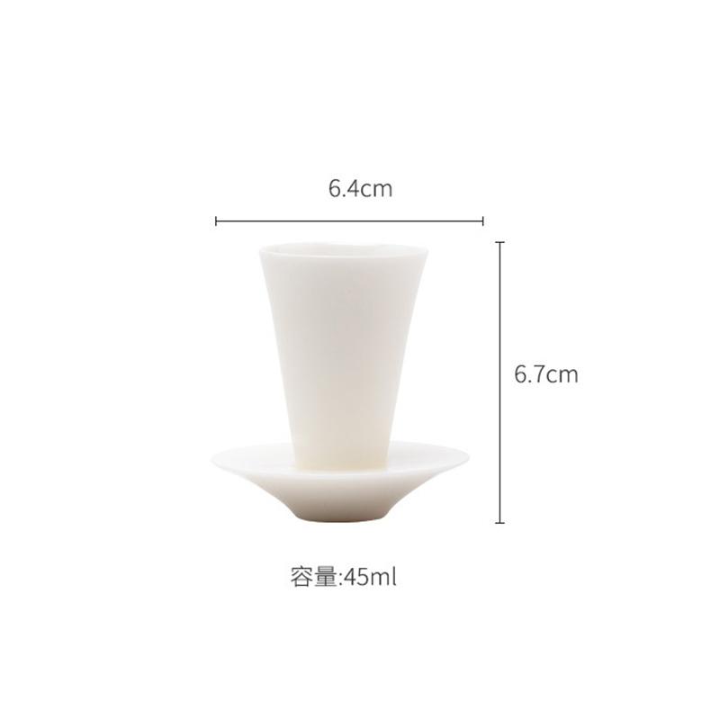 

Small Capacity 45ml Suet Jade White Porcelain Espresso Cup With Saucer Creative Personalized Coffee Tea Cup Set Drinkware 45ml белый