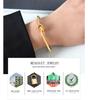 Gold Color Knot Bracelet for Women, Tie The Knoted Cuff Bangle Stainless Steel, Charm Bridesmaid Wedding Jewelry