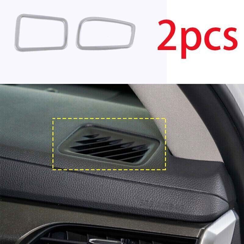 For Toyota Highlander - Silver Steel trument L&R Air Outlet Vent Trim