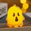 6PCS Luminous Ghost Pendant Halloween Ghost Light Gifts Kawaii Luminous Ghost Keychain  Bag Charms
