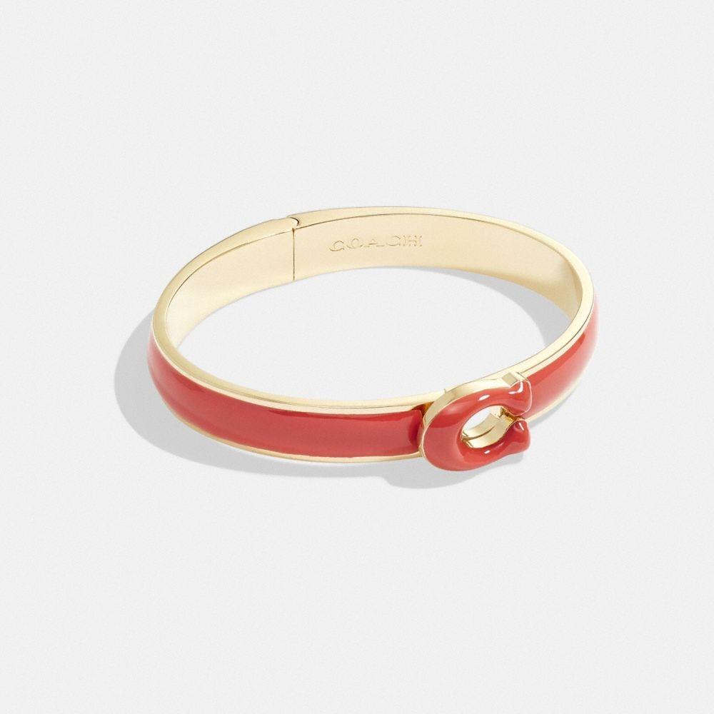 

Браслет Coach Tabby Enamel Hinged Bangle CI940 VZY Gold Saon Orange