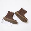 Johnature Versatile Solid Color Short Boots Retro Genuine Leather Round Toe Flat Women's Shoes