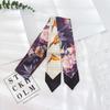 New Summer 130*7 Ins Small Hairband Lovely Print Long Silk Scarf Wrist Ribbon Skinny Scarf For Women
