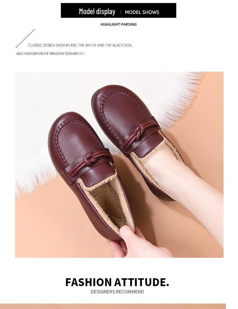 Autumn/Winter 2024 Soft Leather Slip-On Moccasins for Women