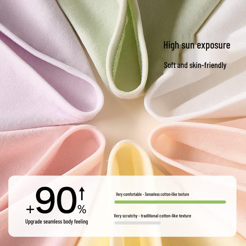 LANGSHA Women's Pure Cotton Antibacterial Mid-Waist Briefs 6-Pack