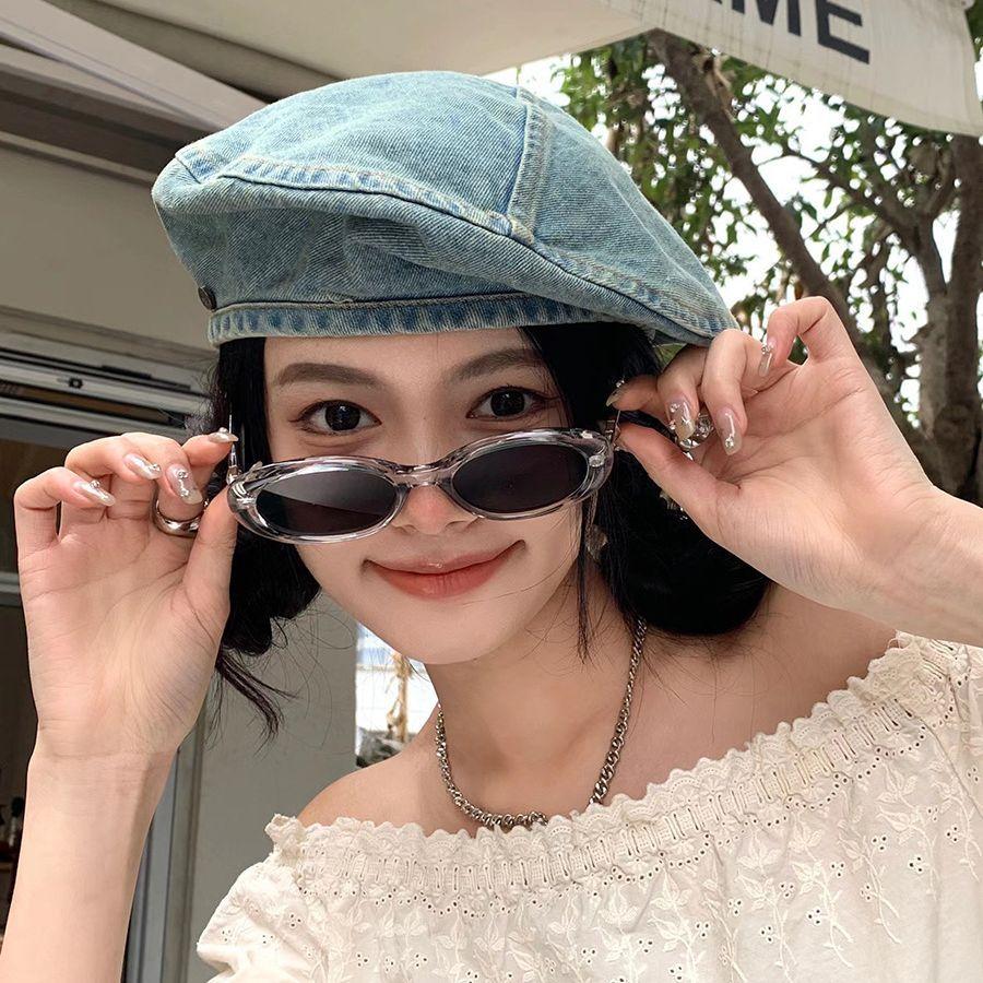 Cowboy Beret Female Summer Show Face Small Wash Do Old Versatile Literary Retro Octagonal Hat Big Head Circumference Hat