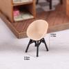 1Pc Dollhouse Miniature Simulation Balcony Rattan Chairs Furniture Model Doll House Accessories Decoration Toy
