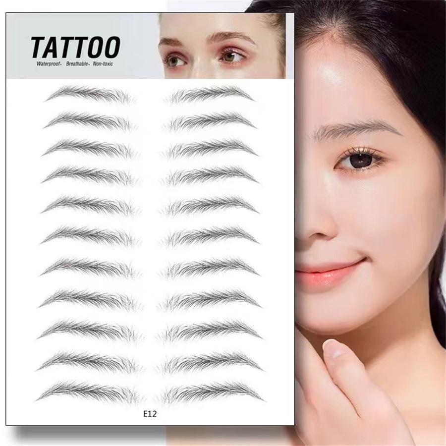 3D Semi-Permanent Waterproof Embroidered Eyebrow Tattoo Stickers for Beginners