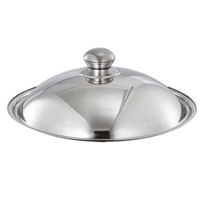 Edelstahl Wok Topf Deckel 28-42cm Küche Lebensmittelabdeckung Langlebige Schüsselabdeckung Restaurant Küchengeschirr