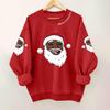 Ladies' Casual And Fashionable Round Neck Top With Christmas Print Hooded T-shirt Long Sleeved Sweatshirt
