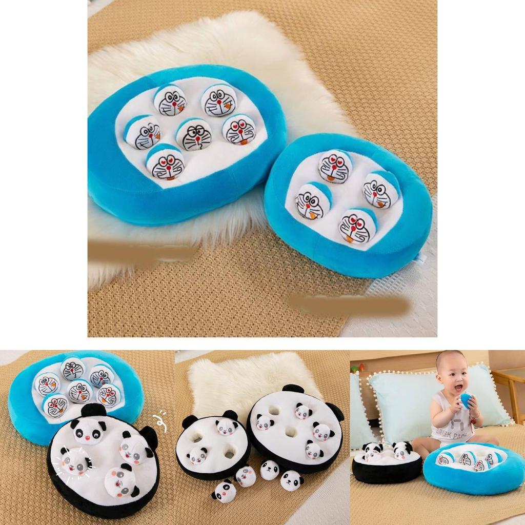 Frühkindliches Karotten-Stofftier Für Kinder Mit Entzückenden Panda- Und Doraemon-Designs Und Kurzem Plüschstoff
