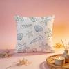 Shiny Coastal Seashell Design Cushion Cover Comfortable Durable Pillow Cover MultiScene for Home Office Car Sofa