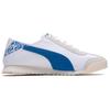 Puma Roma Comfortable Simple Retro Synthetic Leather Durable Breathable Low-Top Casual Running Shoes Unisex Sneaker White Blue 398332-07