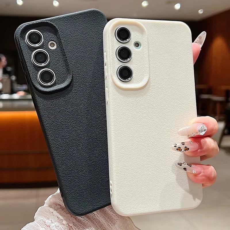Phone Case For OPPO A15 A38 A57 A60 A78 Reno11 Reno14 Realme 11 14 C21Y C53 C63 Luxury Leather Texture Soft Silicone Protection Cover