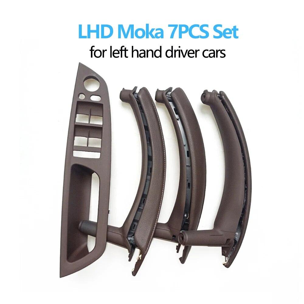 

Набор из 7 шт., левая и правая внутренняя дверь, окно, панель переключателя с кожаным чехлом для BMW X5 X6 E70 E71 2007-2014 LHD Set Moka