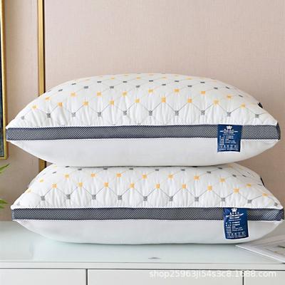 Three-dimensional Quilted Embroidery Compression Pillow High Elastic Fluffy Soft Pillow Core Single Adult Medium and High Pillow Core