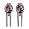 1pc Golf Divot Repair Tool with Golf Ball Tool Pitch Groove Cleaner Golf Accessories Putting Green Fork Training Aids 5