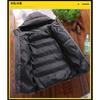 Men Casual Fashion Solid Color Large Size Hooded Thickened Warm Cotton Padded Jacket