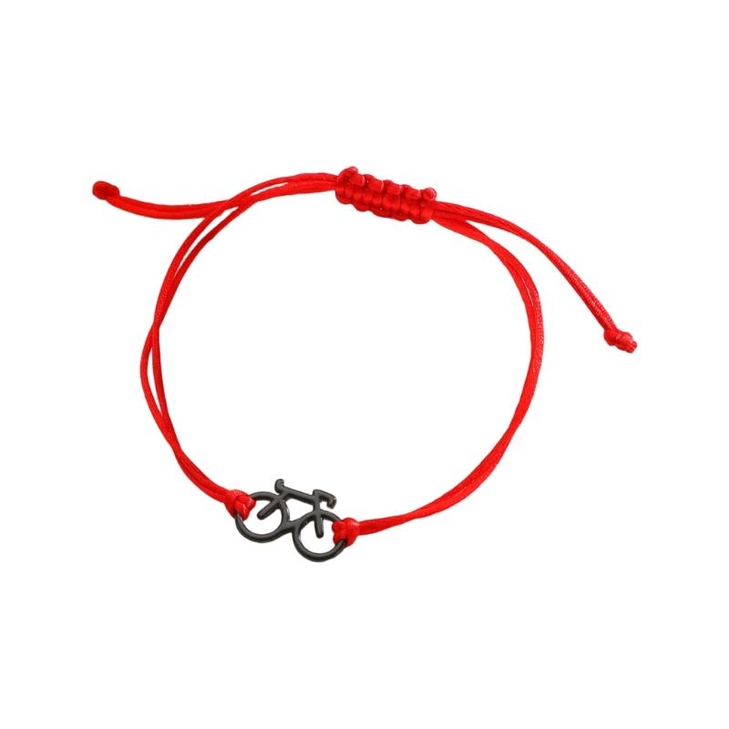 Simple Sporty Adjustable Handcrafted Copper Bracelet Featuring Cycling Motifs For Secure Fit And Versatile Wear