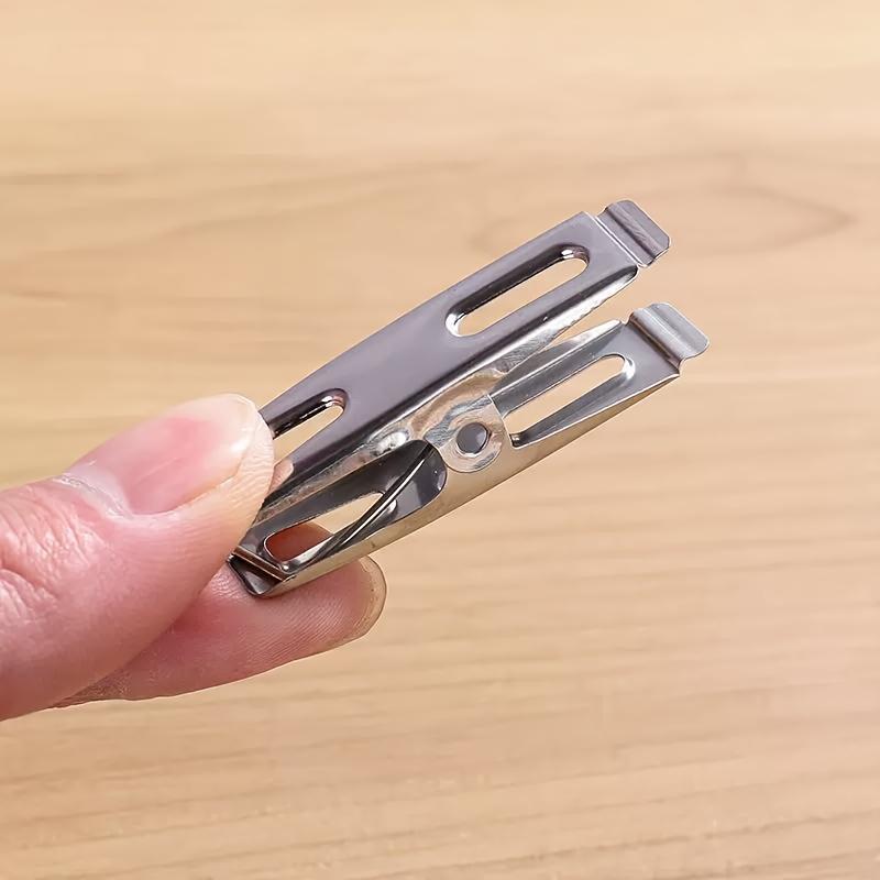 100pcs Duty Stainless Steel Clothespins - Non-Slip Grip Laundry Clips, Rustproof Indoor/Outdoor Drying - Laundry Accessories, Indoor Outdoor Use