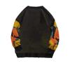 Hong Kong Style Cartoon Sweater: Unisex Loose Round Neck Autumn Knitwear