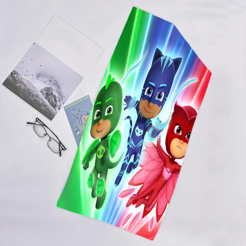 1pc PJ Marks1 Beach Towel, Beach and Seaside Swimming Pool Equipment, Fashion Pattern, Rectangular, Travel Essentials