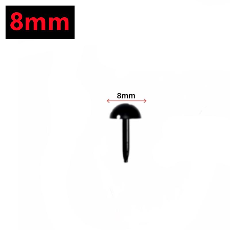 New 100/50PCS 3-8mm Plastic Black Dolls Eyes DIY Doll Puppet Animals Pin Safety Eyes For Handmade Bear Doll Craft Children Toys