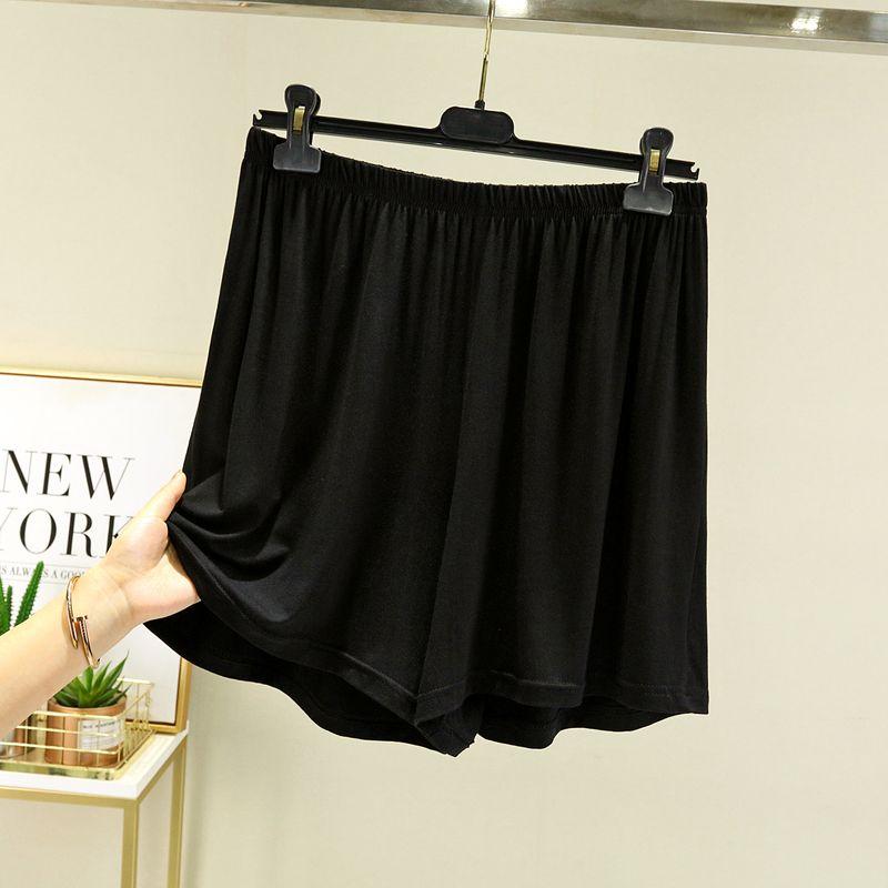 

Модальные безопасные шорты женские анти-пустые шорты-юбка базовые шорты нижнее белье домашняя одежда пижамные шорты свободные хлопковые на подкладке брюки Black short M (recommended 40.00 kg-60.00 kg