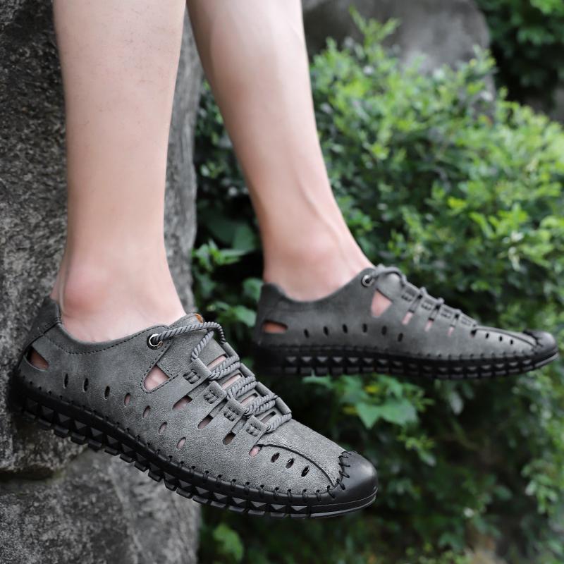 Outdoor-Sandalen für Herren, neue Wandersandalen für Herren, Freizeitschuhe für Herren, Sommer, gute Qualität, handgefertigt, große Größe 48