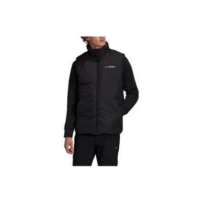 Solid Color Straight Collar Warm Vest Men Vests Black GE9898