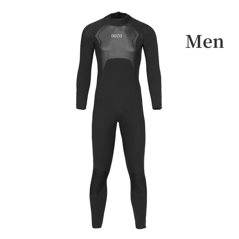 Mens Triathlon Wetsuit 3mm Neoprene Long Sleevele One Piece Wetsuit Ultra Elastic Diving Suit Open Water Swimming