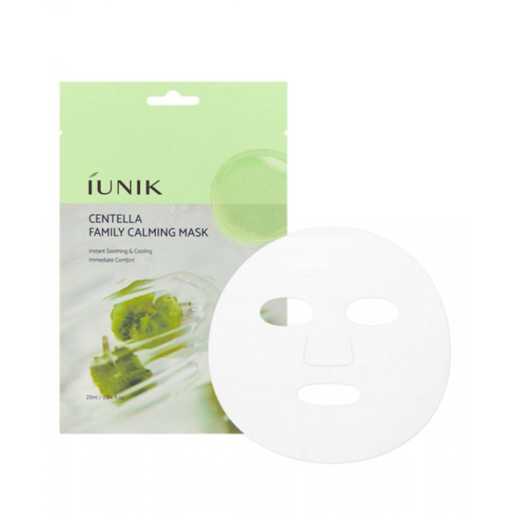 Iunik Centella Family Calming Mask 10 Pack + Free Tea Tree Serum 15ml