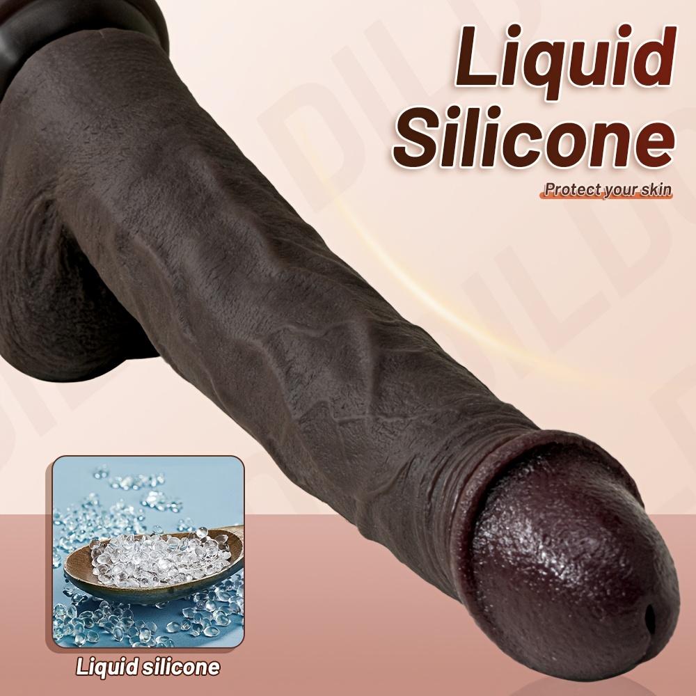 Consolador gigante de silicona realista de 28 cm | Pene falso grueso y negro con ventosa | Estimulador del punto G para mujeres | Juguete para adultos de alta calidad