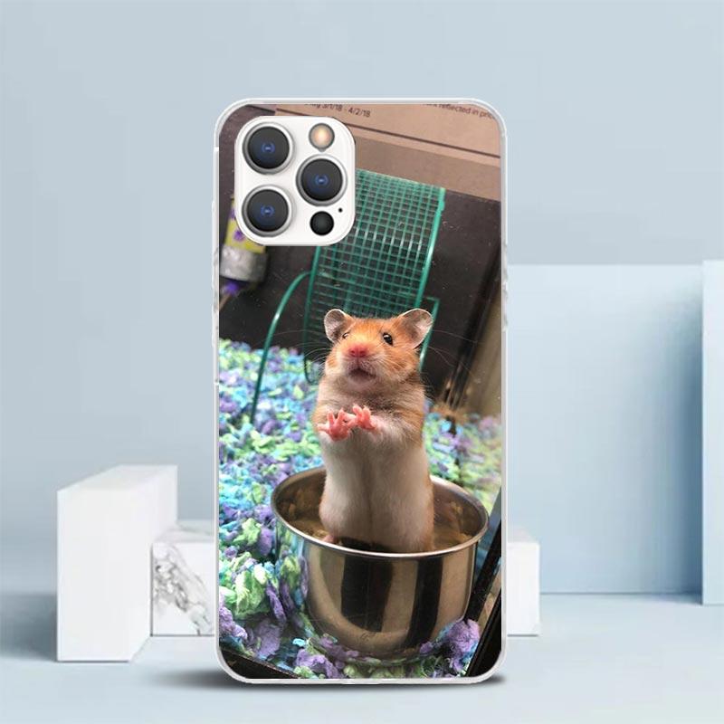 Cute Lovely Pet Hamster Phone Case For IPhone 16 17 Air 16E 15 14 Plus 13 Mini 12 11 Pro Max 7 8 + SE 2020 Soft TPU Back Cover 1