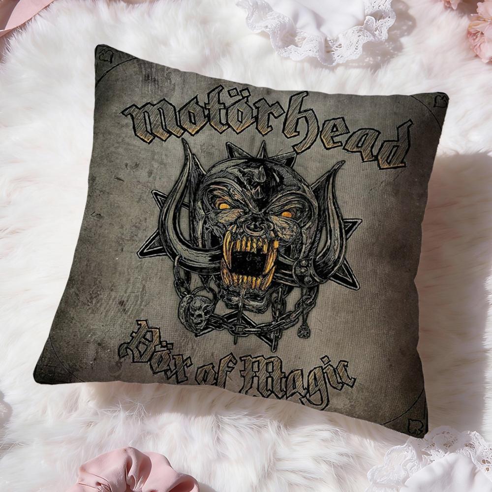 Rock Band Motorhead Cushion Cover Premium Comfort Reversible Pillow Cove -Two in One Design for Any Room & Car Interior