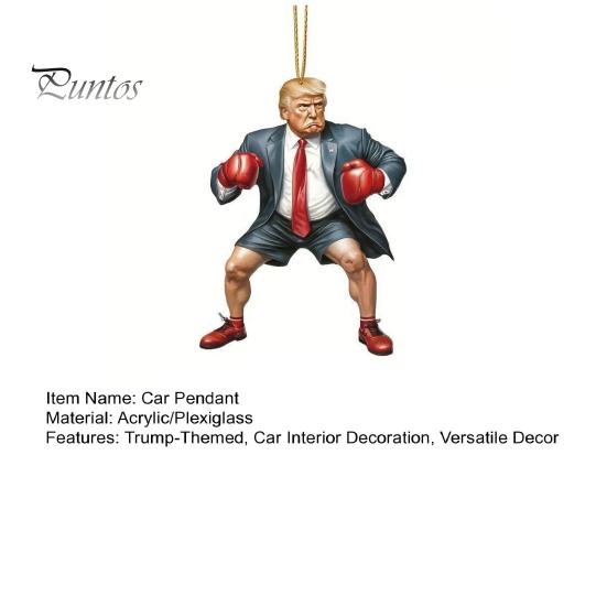 2024 Christmas Advent Calendar Ornaments 24 Days Countdown Trump Acrylic Car Pendant Rearview Mirror Decor Home Office Xmas Tree Favours