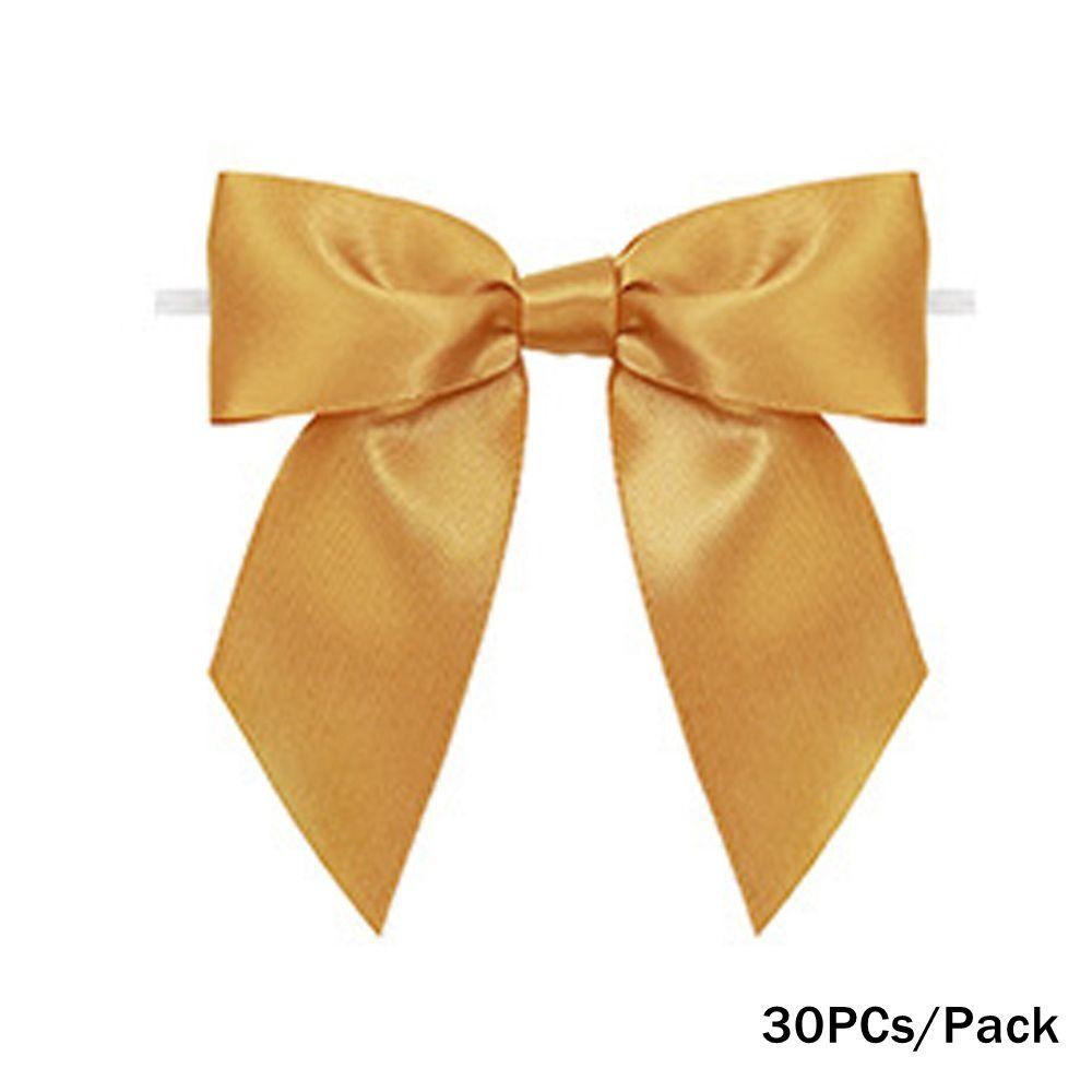 New Party Favors Twist Tie Bows Wedding Solid Color Gift Wrap Bows DIY Baby Shower Decorations Ribbon Bows