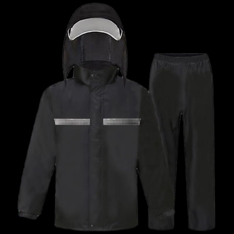 Weirdun Reflective Oxford Rain Suit Set чёрный
