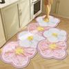 Flower Kitchen Floor Mat Non Slip Absorb Oil Kitchen Rug Oil Painting Long Carpet  Entrance Doormat  Kitchen Hallway Runner Rugs