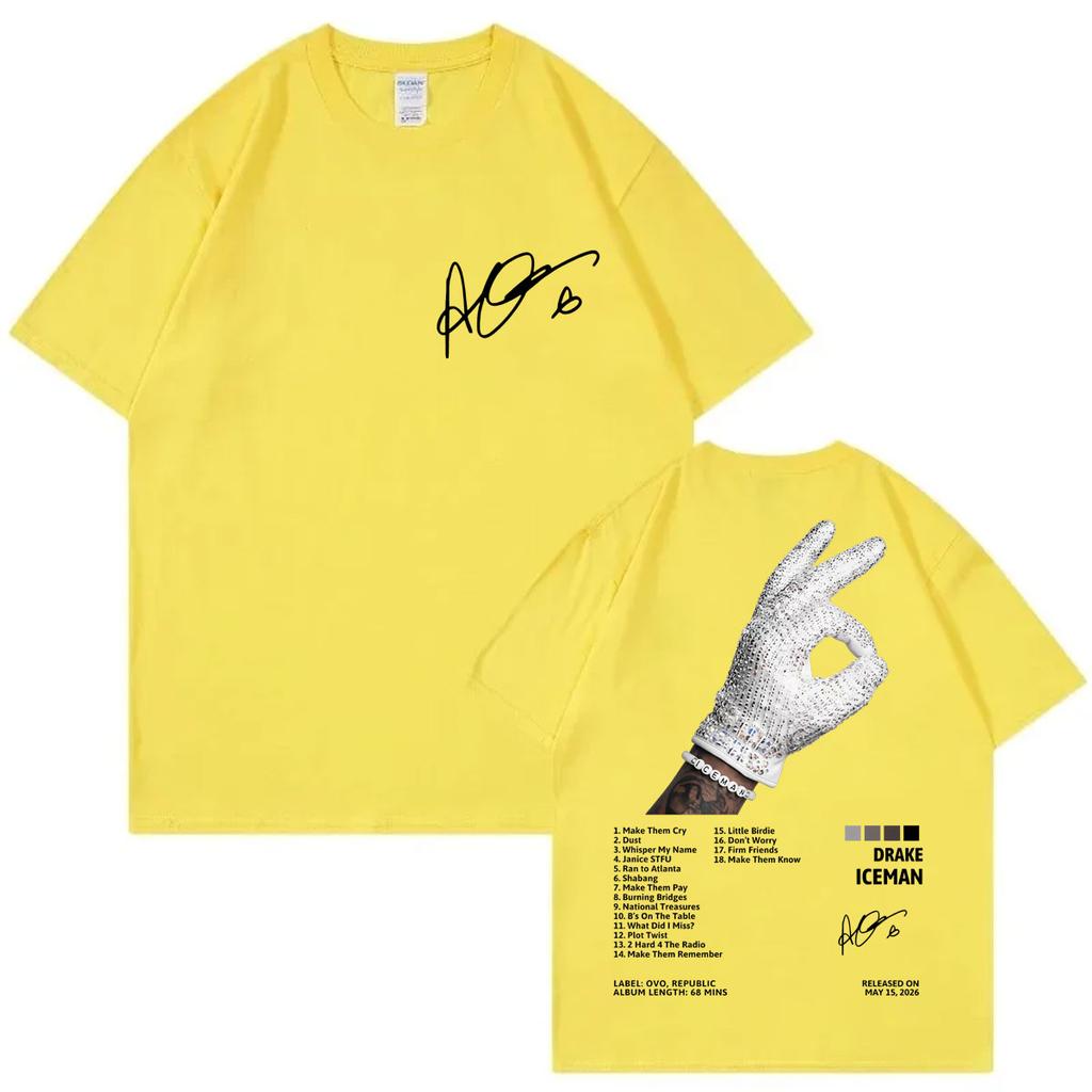 Rapper Drake IceUnisex Album Merch T Shirt Unisex Unisex Clothing Hip Hop Fashion Tshirt Summer Casual Cotton Short Sleeve Tshirts